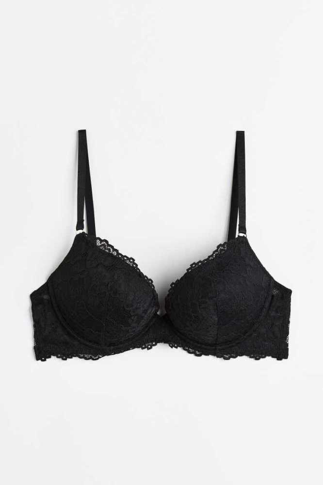 Lencería H&M Encaje Super Push-up Bra Mujer Rosas Claro | 496518RON