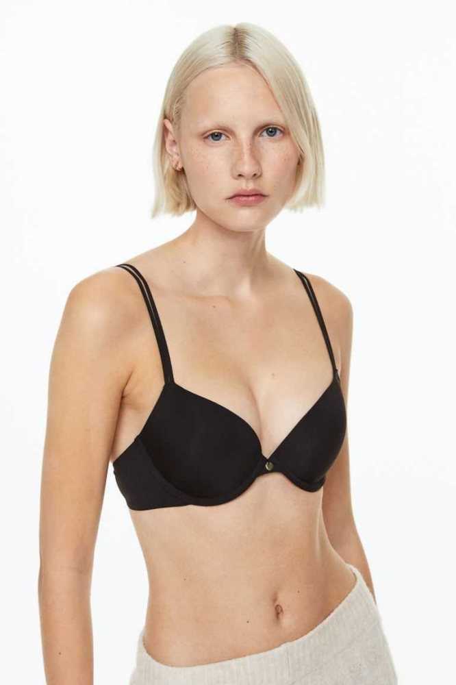 Lencería H&M Jersey Push-up Bra Mujer Azules | 812650FGC