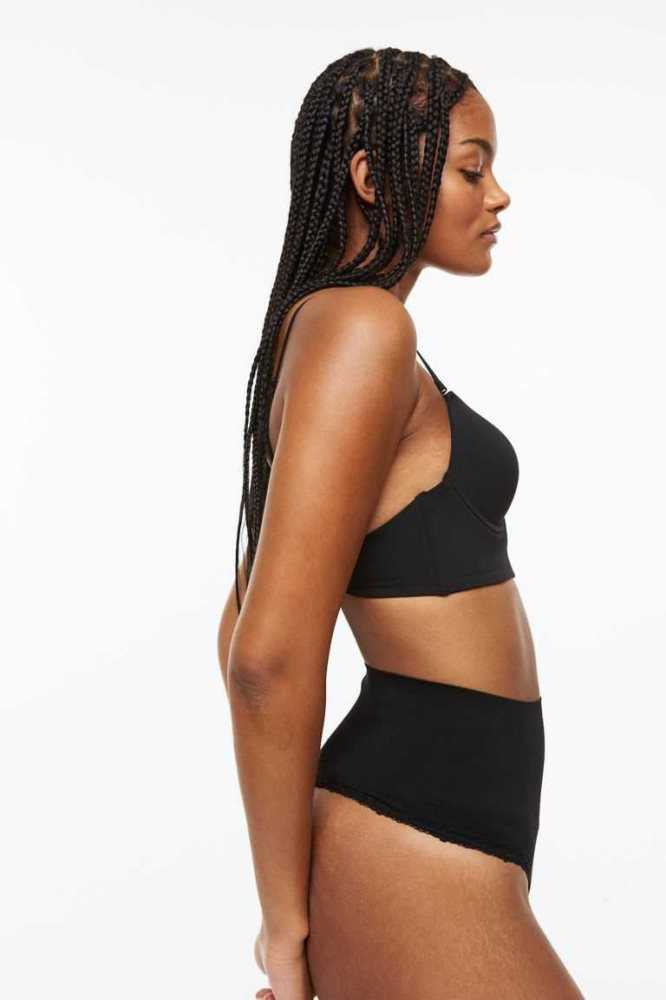 Lencería H&M Jersey Push-up Bra Mujer Negros | 258731ONI