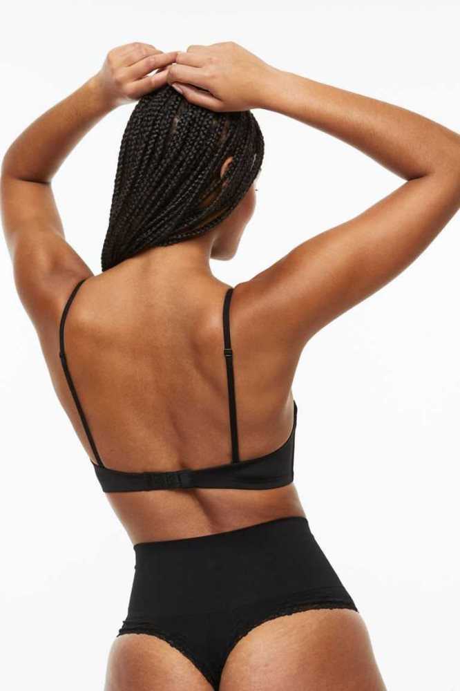 Lencería H&M Jersey Push-up Bra Mujer Negros | 258731ONI