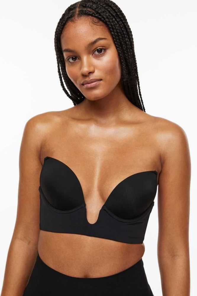 Lencería H&M Jersey Push-up Bra Mujer Negros | 258731ONI