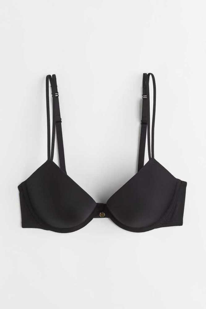 Lencería H&M Jersey Push-up Bra Mujer Negros | 873495TEO