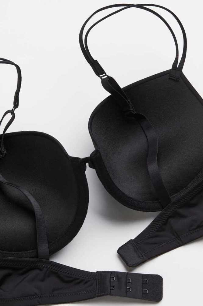 Lencería H&M Jersey Push-up Bra Mujer Negros | 873495TEO