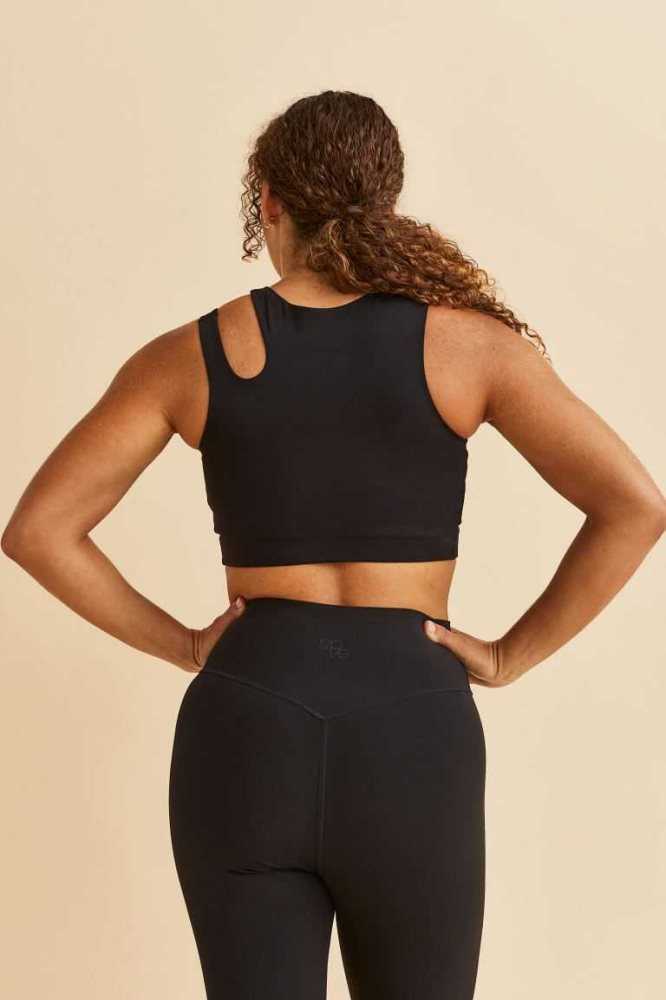 Lencería H&M Light Support Sports Bralette Mujer Negros | 253976TKN