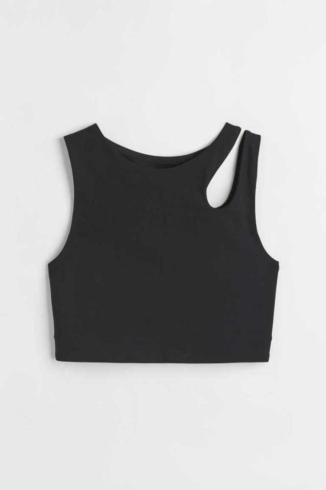 Lencería H&M Light Support Sports Bralette Mujer Negros | 984271PEM