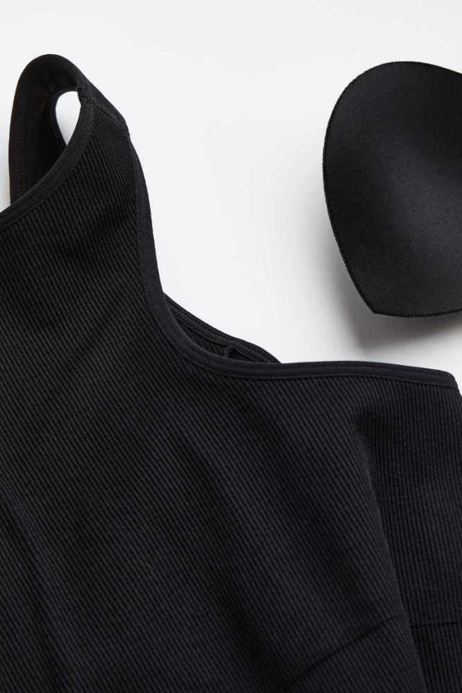 Lencería H&M Medium Support Sports Bra in DryMove Mujer Negros | 065943PYF