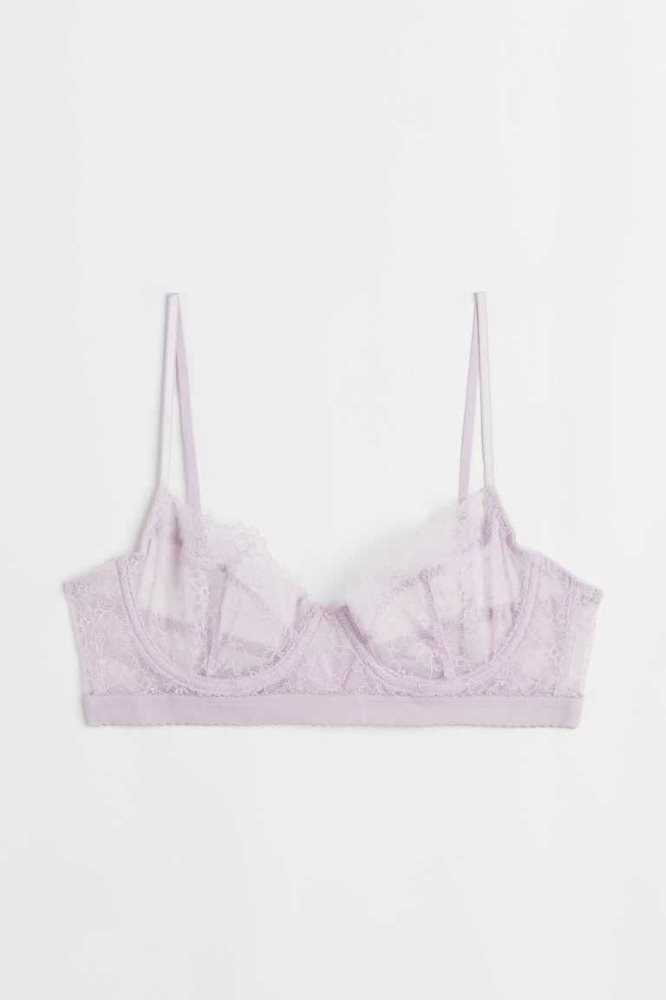 Lencería H&M Non-padded Underwire Encaje Bra Mujer Rosas | 129086OJG