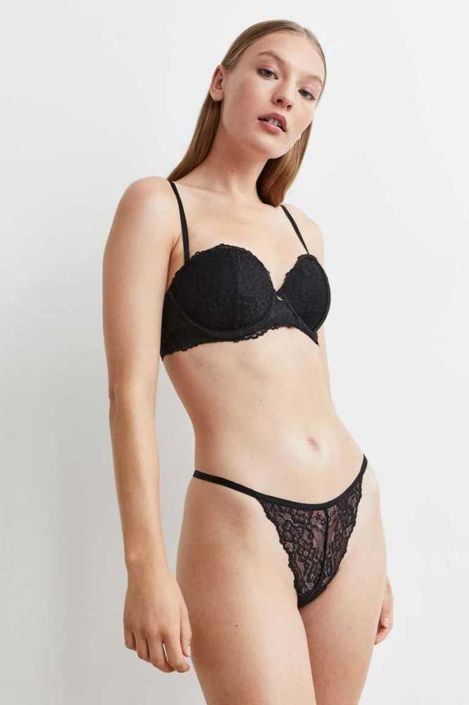 Lencería H&M Push-up Balconette Bra Mujer Rojos | 305798RWP