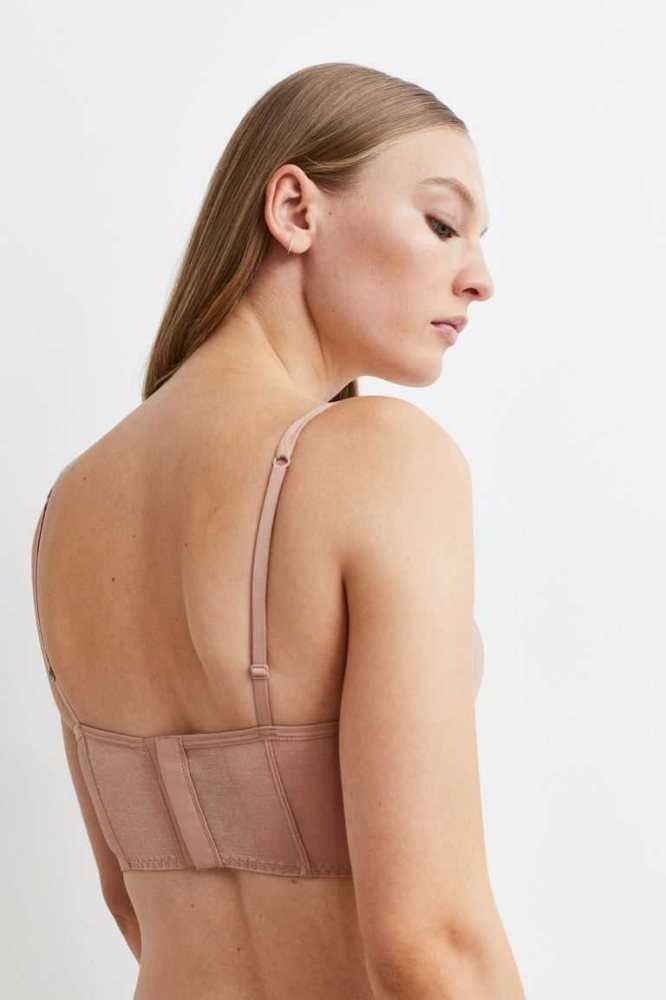 Lencería H&M Push-up Bralette Mujer Beige | 087965RMZ