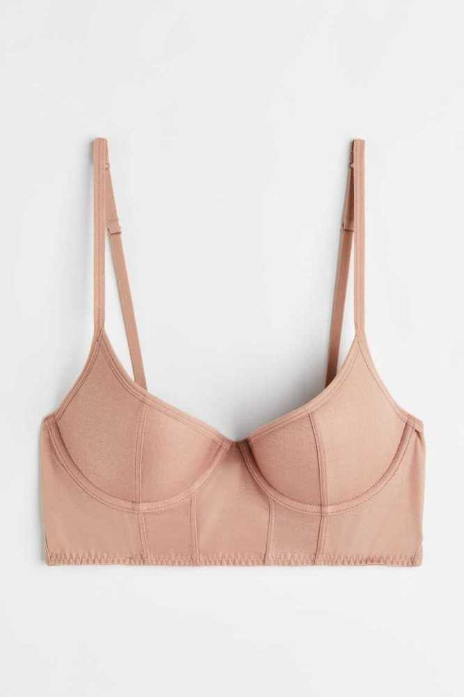 Lencería H&M Push-up Bralette Mujer Beige | 087965RMZ