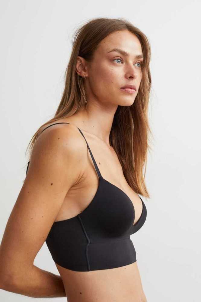 Lencería H&M Push-up Jersey Bralette Mujer Rosas | 074695HCO