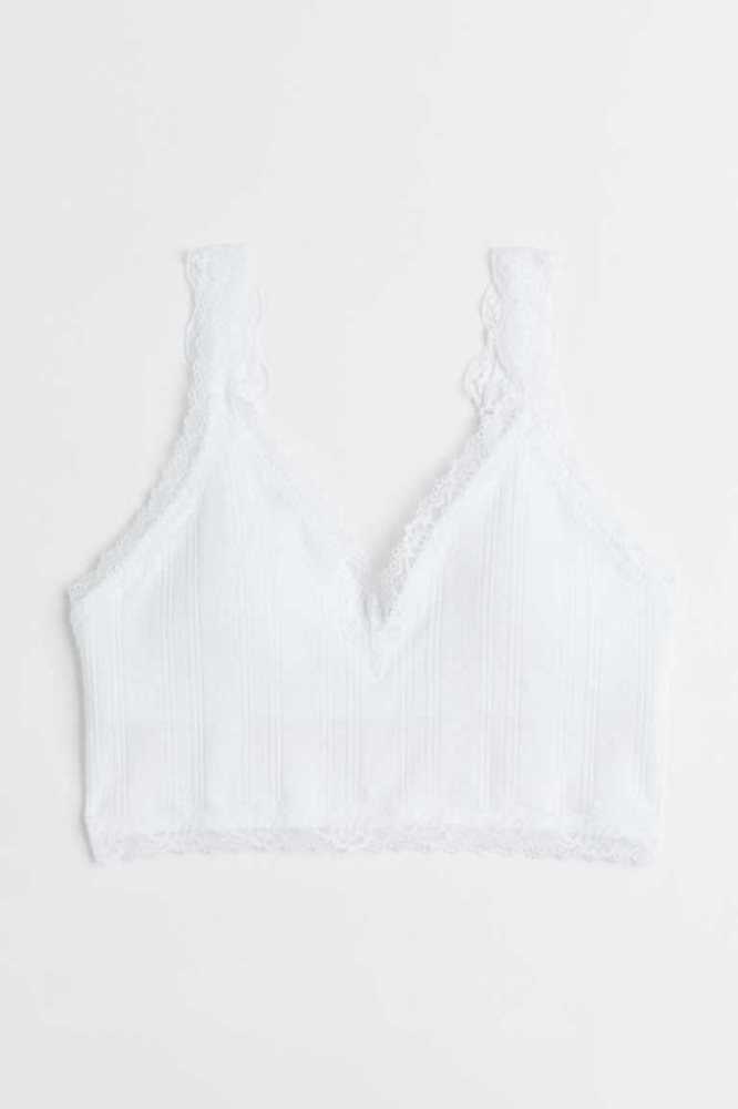 Lencería H&M Seamless Acolchado Jersey Bra Mujer Blancos | 495826IUZ