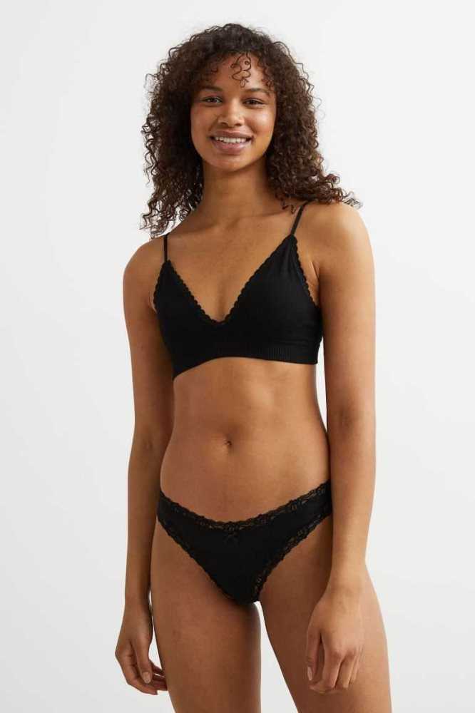 Lencería H&M Seamless Acolchado Jersey Bra Mujer Morados | 780163DBV