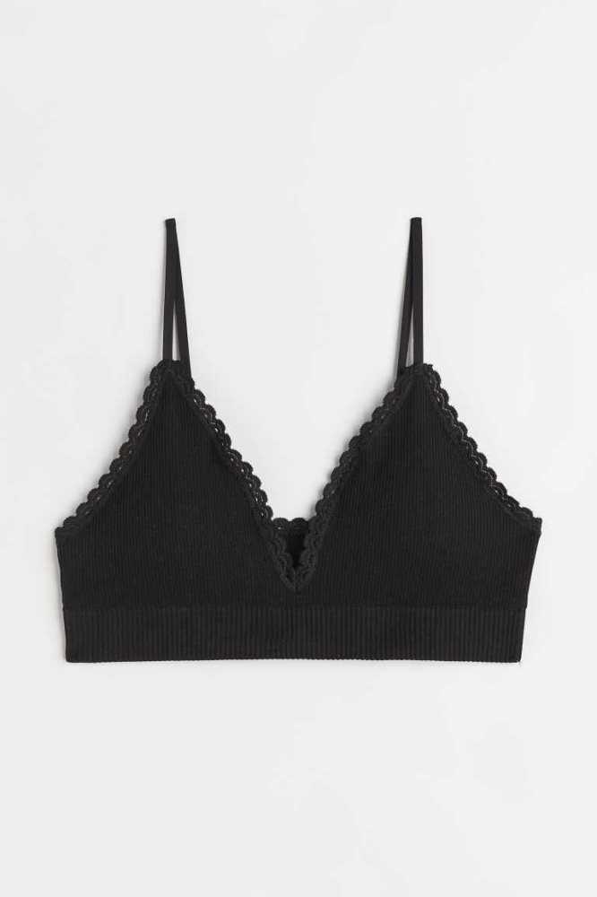 Lencería H&M Seamless Acolchado Jersey Bra Mujer Morados | 780163DBV