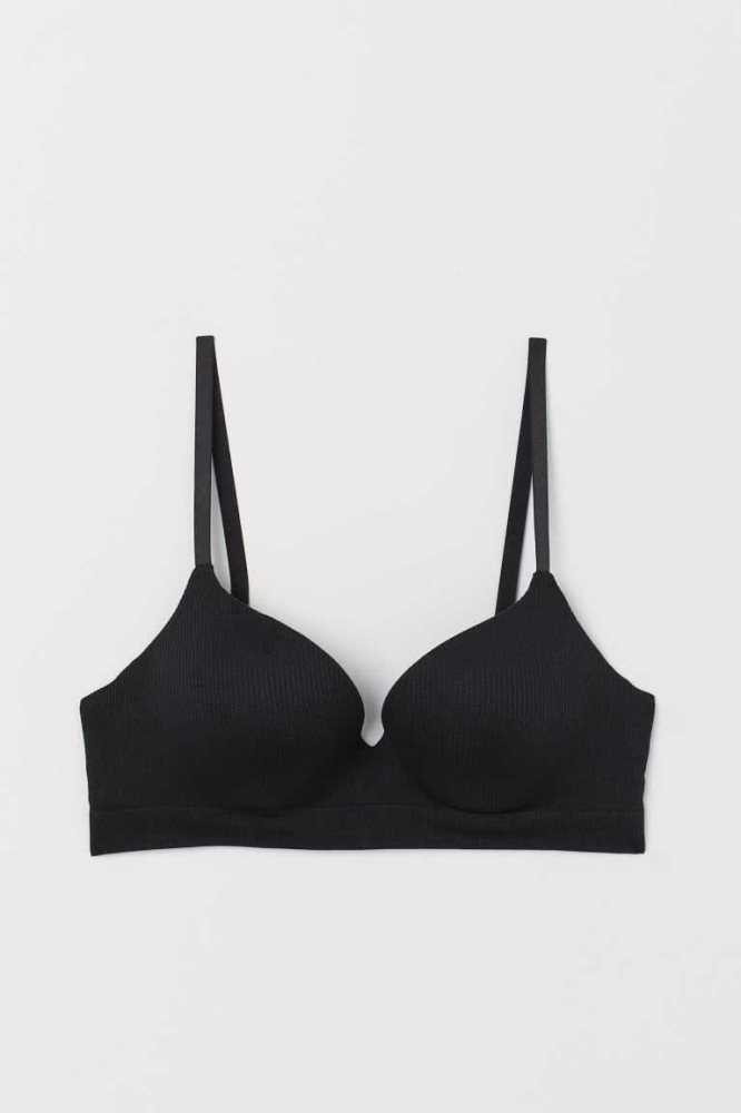 Lencería H&M Seamless Super Push-up Bra Mujer Grises Oscuro | 712465HNY