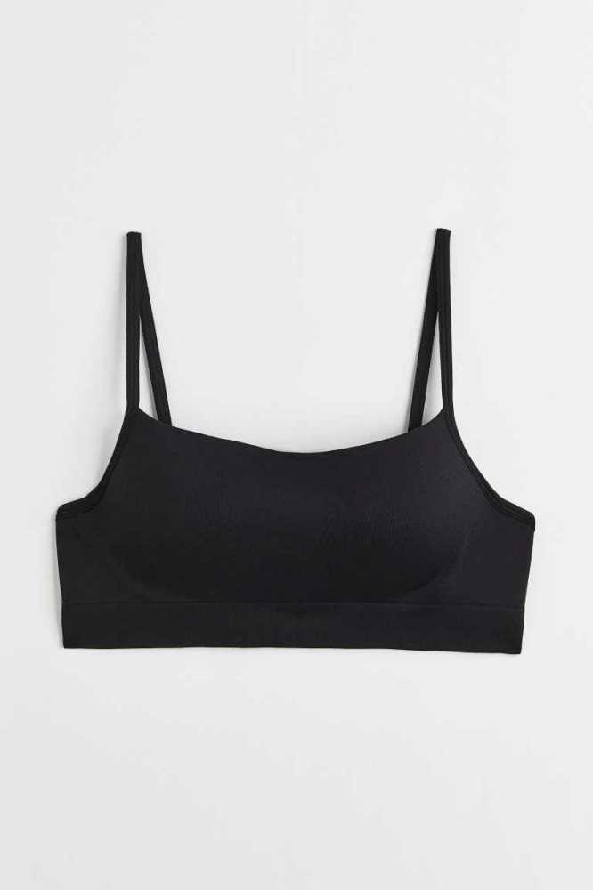 Lencería H&M Seamless Super Push-up Bra Mujer Negros | 860594POX