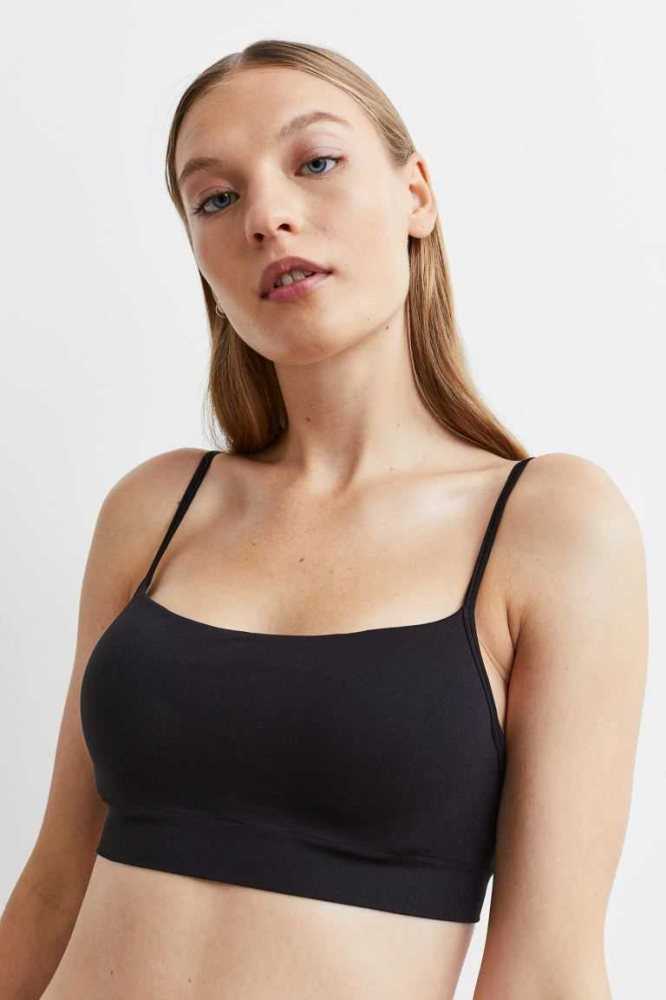 Lencería H&M Seamless Super Push-up Bra Mujer Grises Verdes | 963014QOG