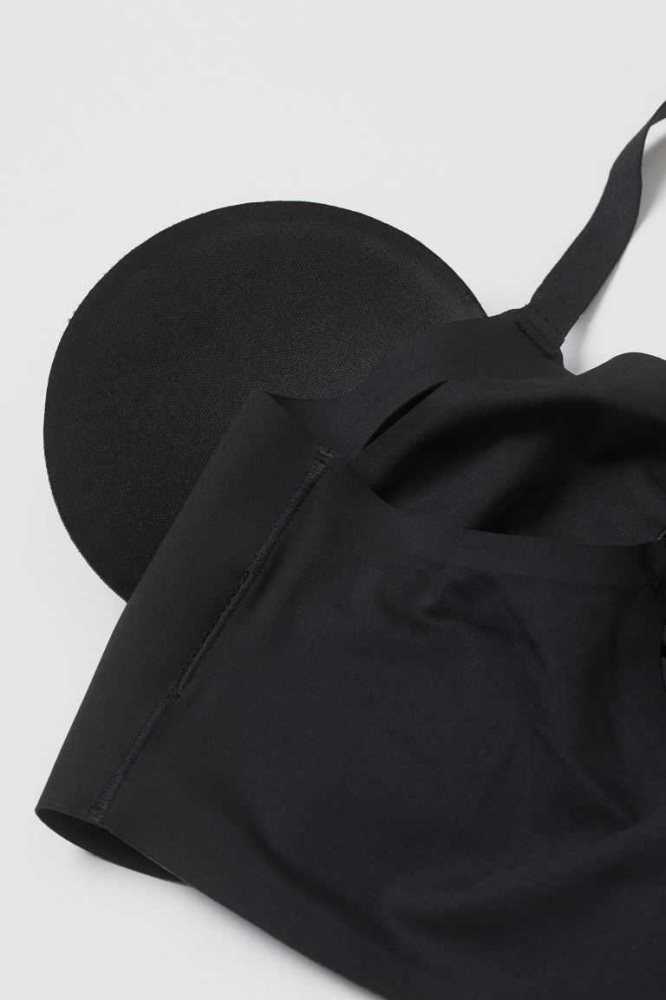 Lencería H&M Smoothing Microfiber Bra Top Mujer Grises Oscuro | 516803LAD