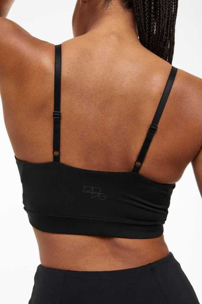 Lencería H&M SoftMove Light Support Sports bra Mujer Negros | 582034GCS