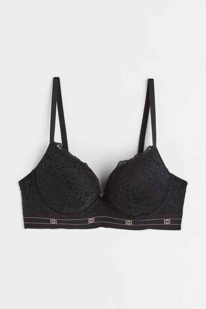 Lencería H&M Super Push-up Balconette Bra Mujer Rosas | 102547PJW