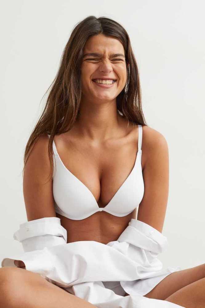 Lencería H&M Super Push-up Jersey Bra Mujer Beige Claro | 296783PDR