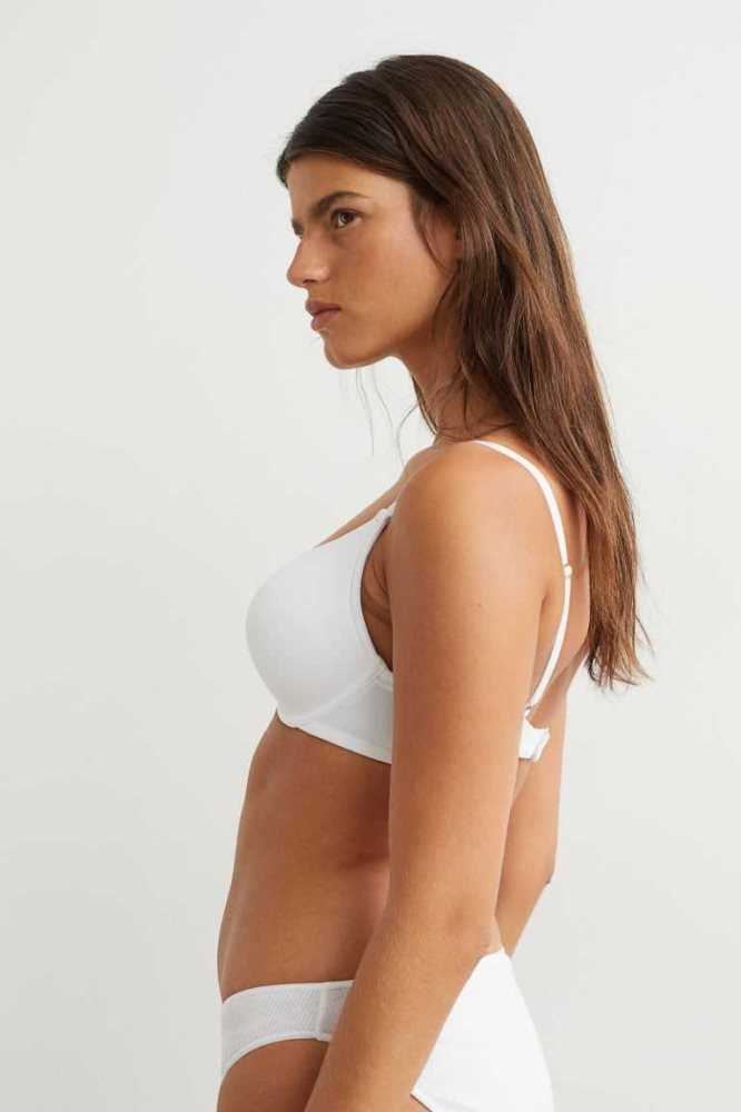 Lencería H&M Super Push-up Jersey Bra Mujer Beige Claro | 296783PDR