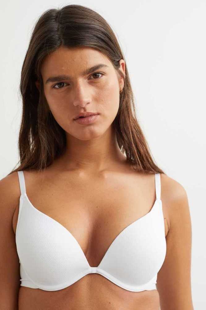 Lencería H&M Super Push-up Jersey Bra Mujer Beige Claro | 296783PDR