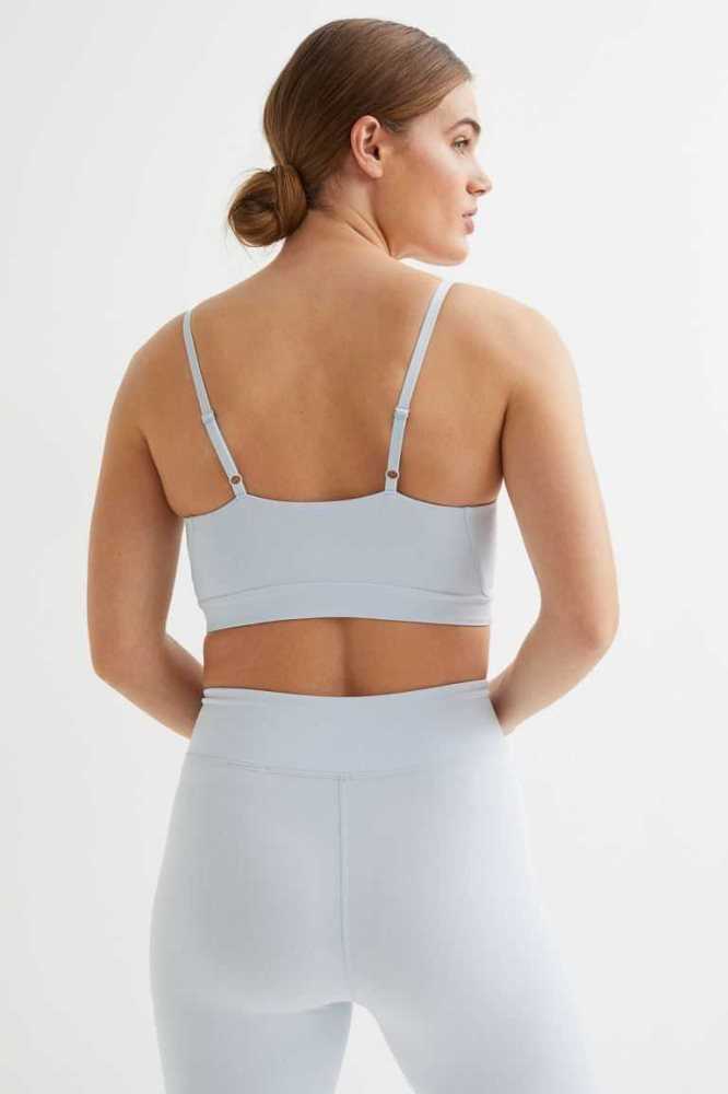 Lencería H&M Super Soft Light Support Sports Bra Mujer Negros | 134985EJW