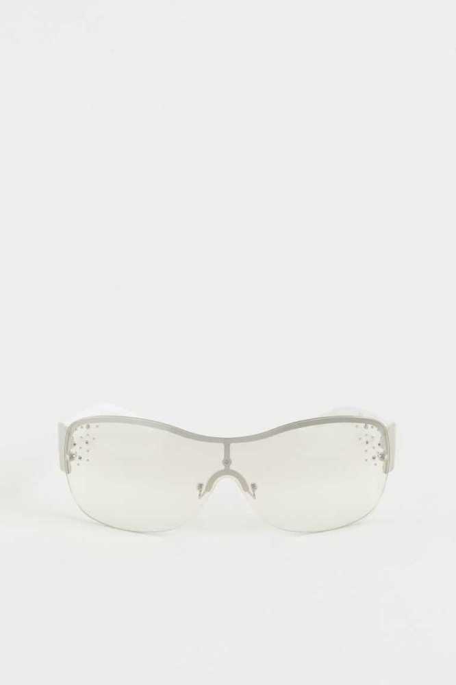 Lentes De Sol H&M Rhinestone-detail Mujer Beige Claro Blancos | 627409VPH