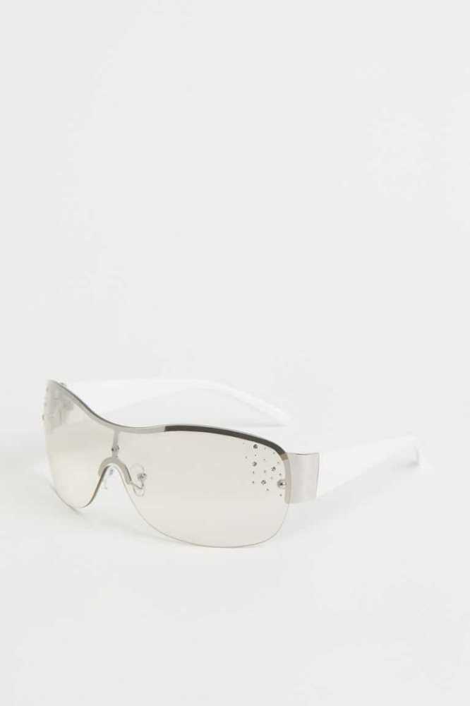 Lentes De Sol H&M Rhinestone-detail Mujer Beige Claro Blancos | 627409VPH