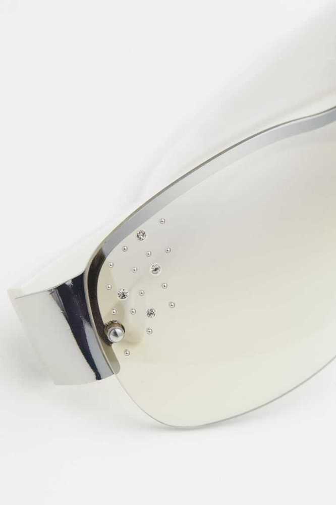 Lentes De Sol H&M Rhinestone-detail Mujer Beige Claro Blancos | 627409VPH