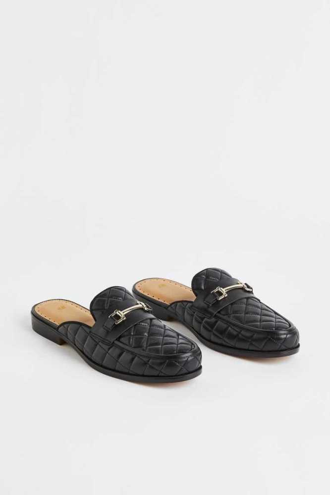 Loafers H&M Acolchado Mule Hombre Negros | 841527IPJ