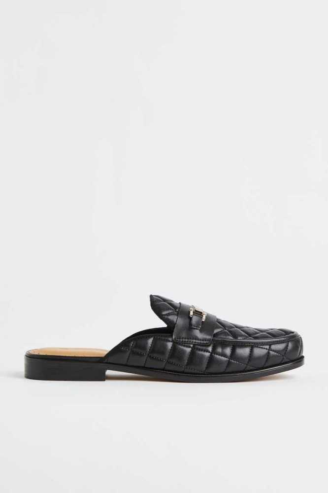 Loafers H&M Acolchado Mule Hombre Negros | 841527IPJ