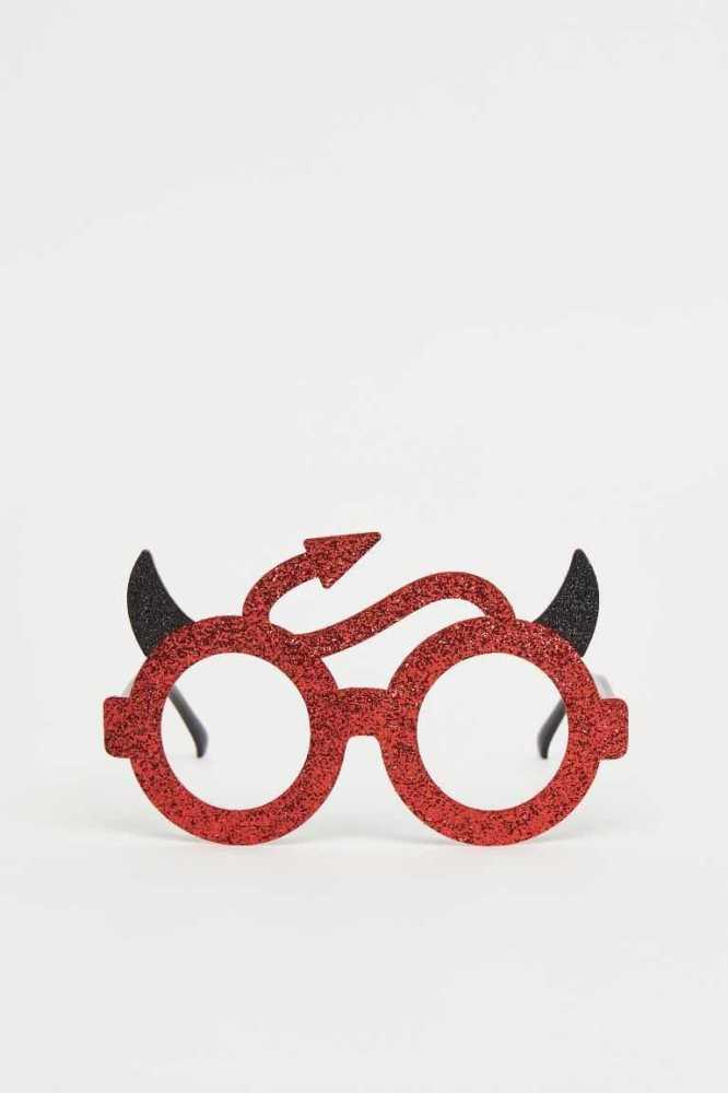 Los Anteojos H&M Glittery Party Eyeglasses Mujer Rojos | 520648MRT