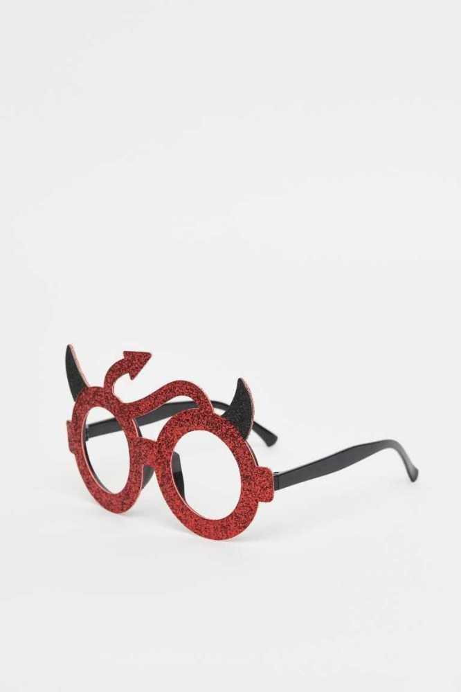 Los Anteojos H&M Glittery Party Eyeglasses Mujer Rojos | 520648MRT