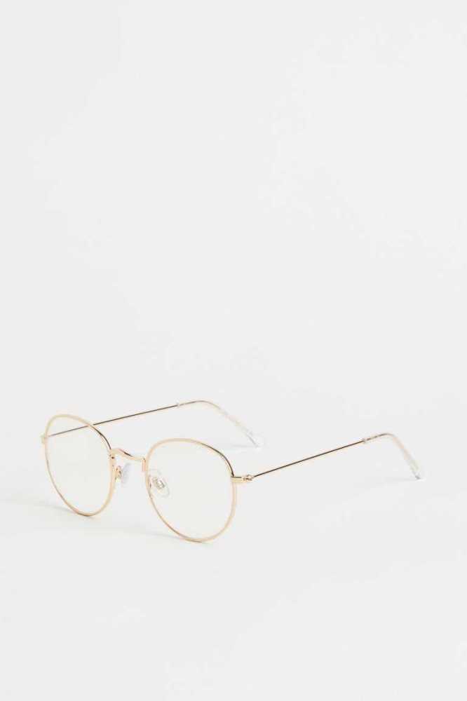 Los Anteojos H&M Round Eyeglasses Hombre Dorados | 902475MEQ