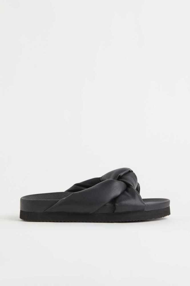 Mulas H&M Knot-detail Mujer Negros | 870632ODL