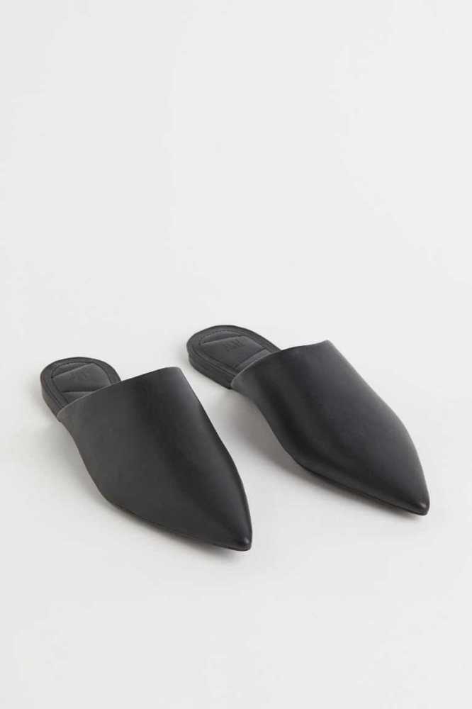 Mulas H&M Pointed Mujer Negros | 461359NAY