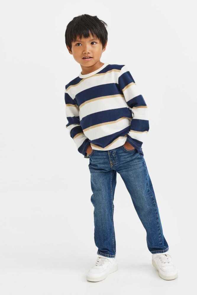 Pantalones H&M 2-pack Relaxed Fit Niños Verdes Oscuro Azules | 216437GVQ