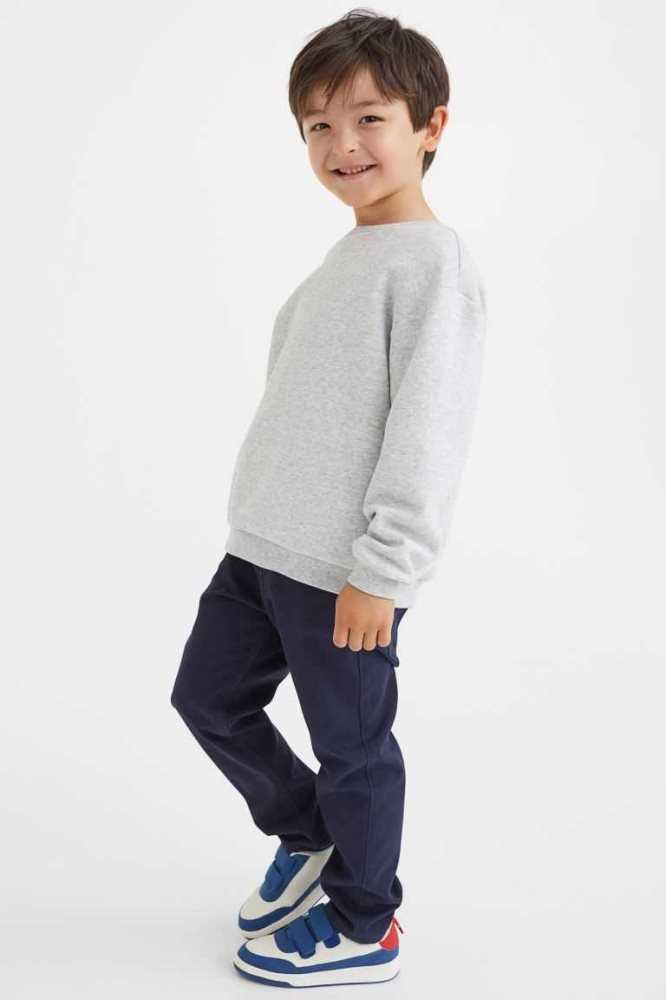 Pantalones H&M 3-pack Algodon Twill Niños Verdes Claro Azules | 037428AYG