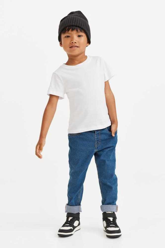 Pantalones H&M 3-pack Algodon Twill Niños Verdes Claro Azules | 037428AYG