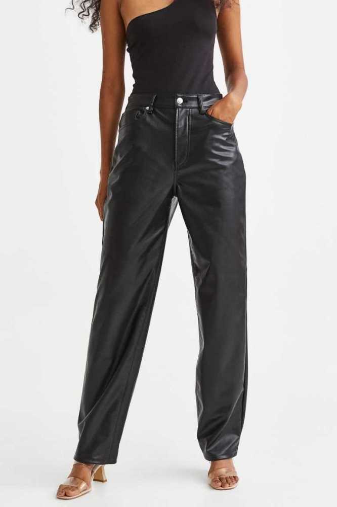 Pantalones H&M 90s Directo Mujer Negros | 491357PKB