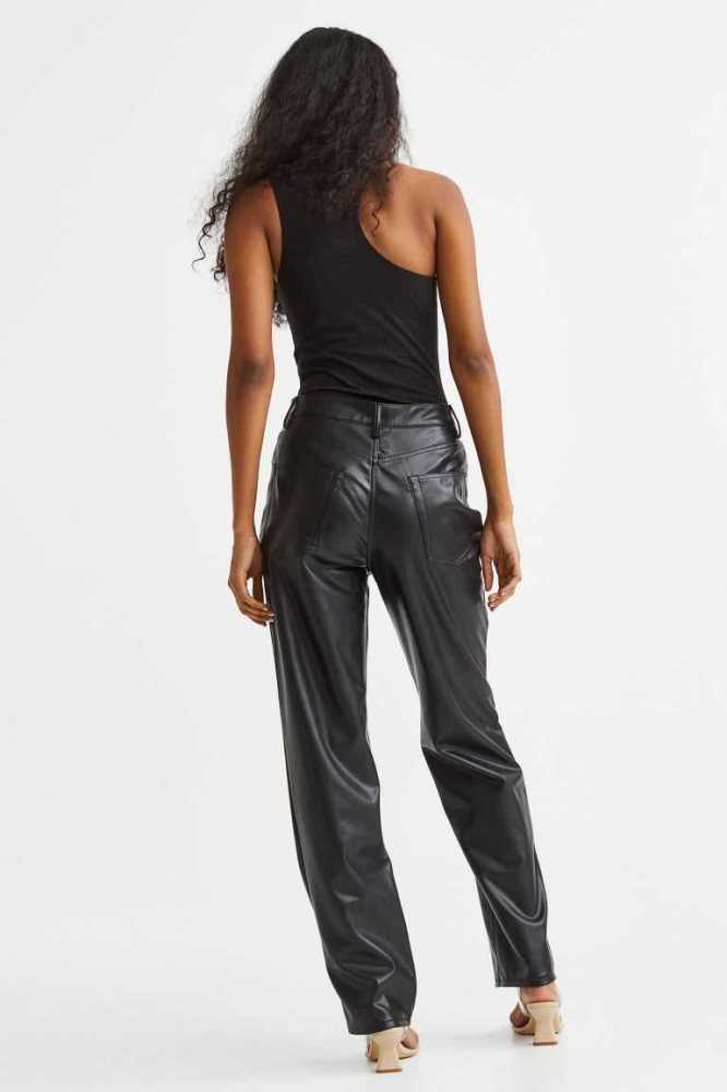 Pantalones H&M 90s Directo Mujer Negros | 491357PKB