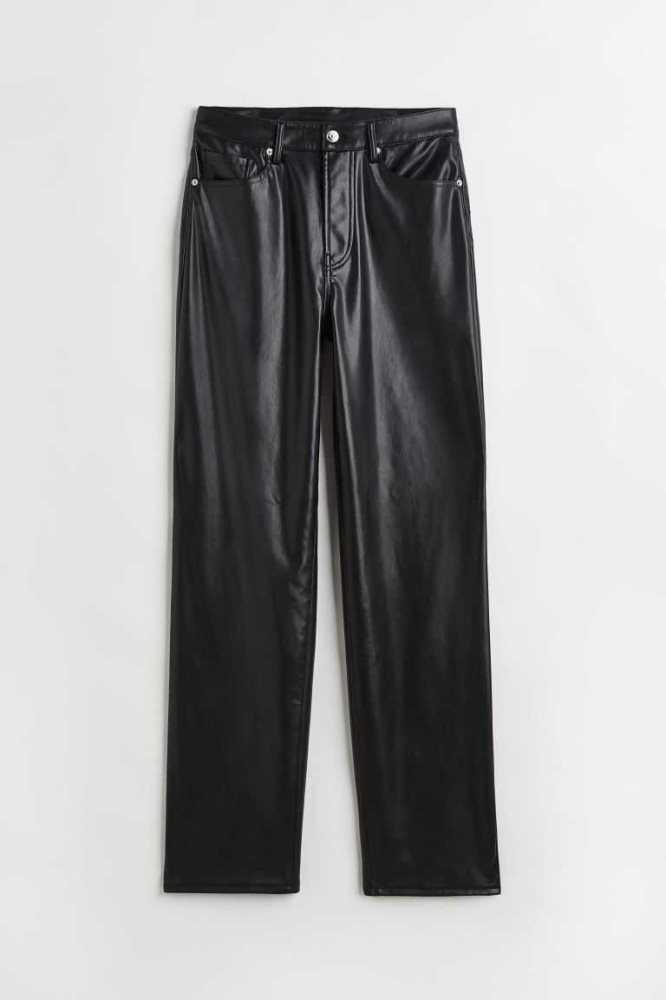 Pantalones H&M 90s Directo Mujer Negros | 683197DIZ