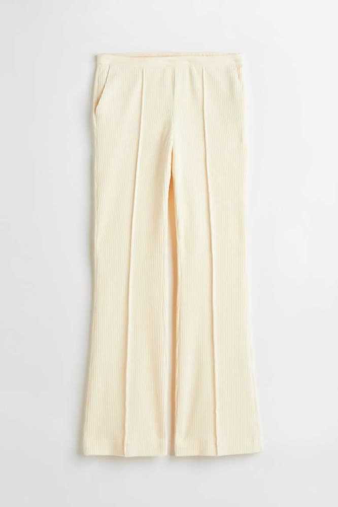 Pantalones H&M Acanalado Velour Mujer Creme | 407135KOH