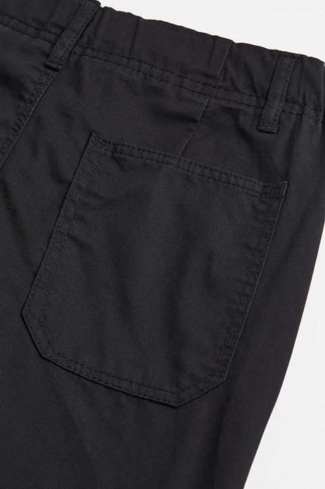 Pantalones H&M Algodon Cargo Niños Negros | 718426HMQ