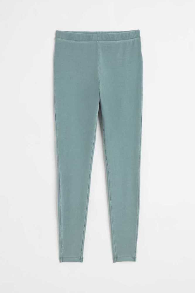 Pantalones H&M Algodon Jersey Leggings Mujer Grises Marrom | 214639ZBW