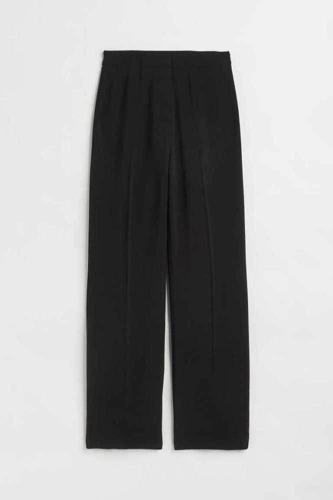 Pantalones H&M Anchos-cut Mujer Verdes Oscuro | 835417KRZ