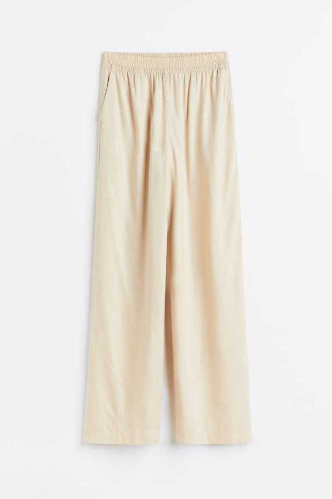 Pantalones H&M Anchos-cut Pull-on Mujer Azules Claro | 689340STI