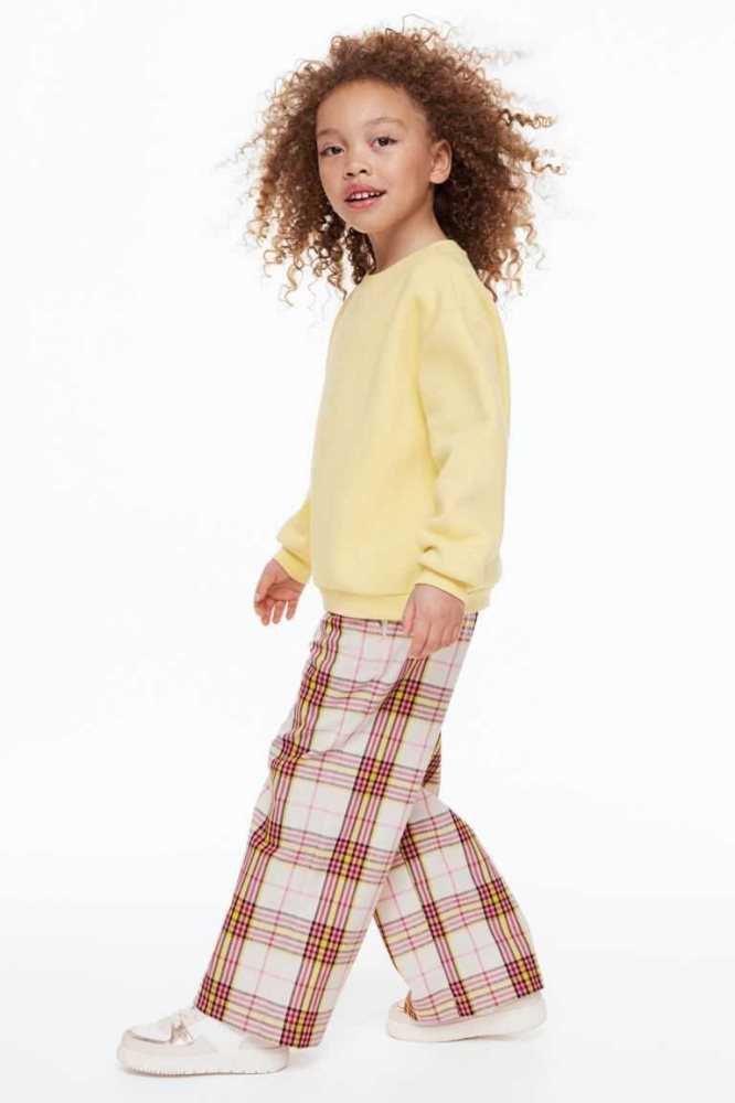 Pantalones H&M Anchos-cut Pull-on Niños Beige Blancos | 568231BSZ